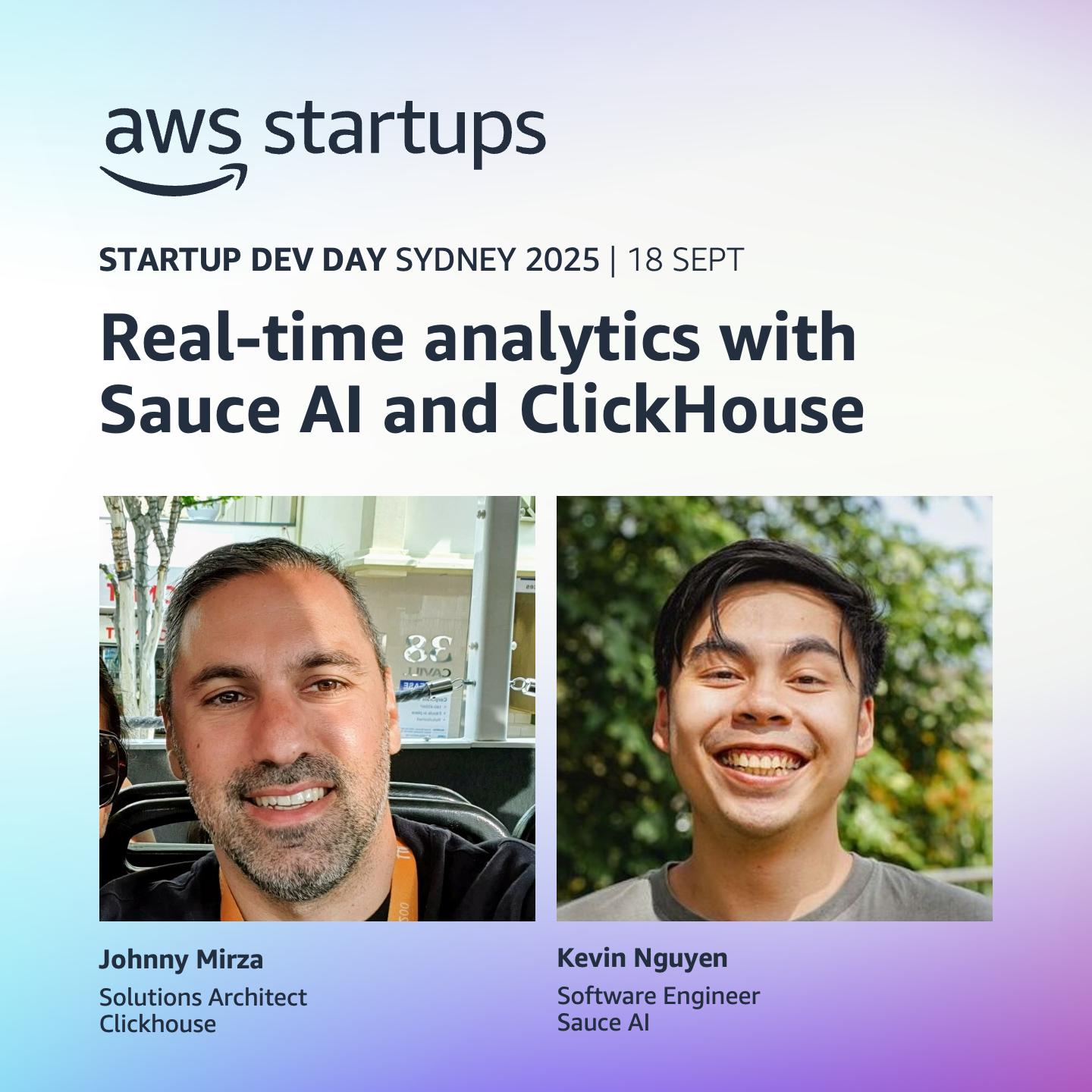 AWS Startup Dev Day Sydney 2025 Banner